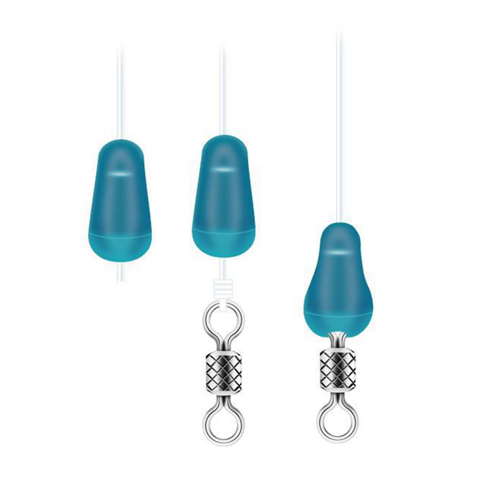 100x Space Beans Fishing Float Easy to Use Fishing Bobber Fishing Bobber Space Beans Rubber Bobber Stoppers for Stream Walleyes