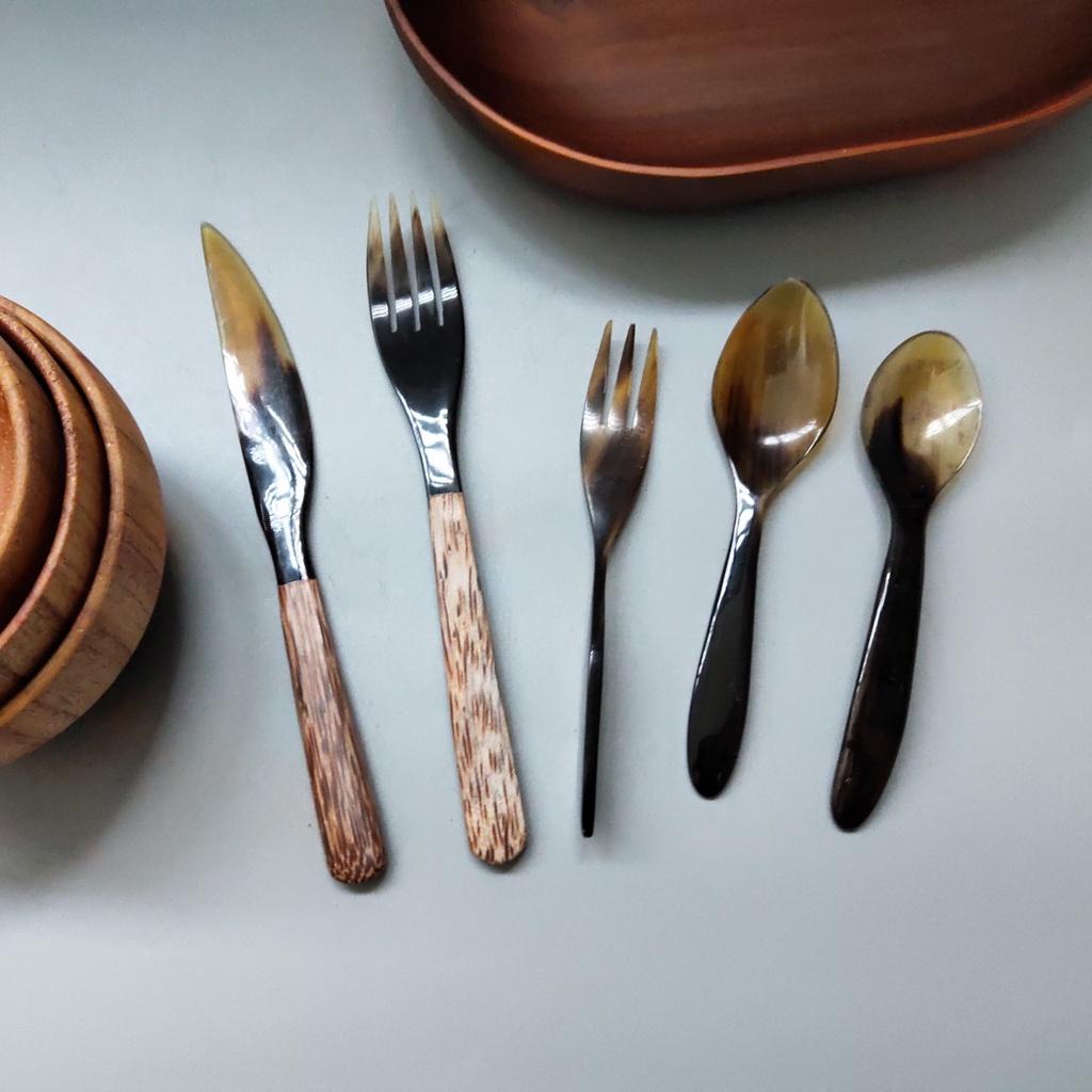 SET THÌA DAO DĨA SỪNG, BỘ DAO KÉO BÀN ĂN