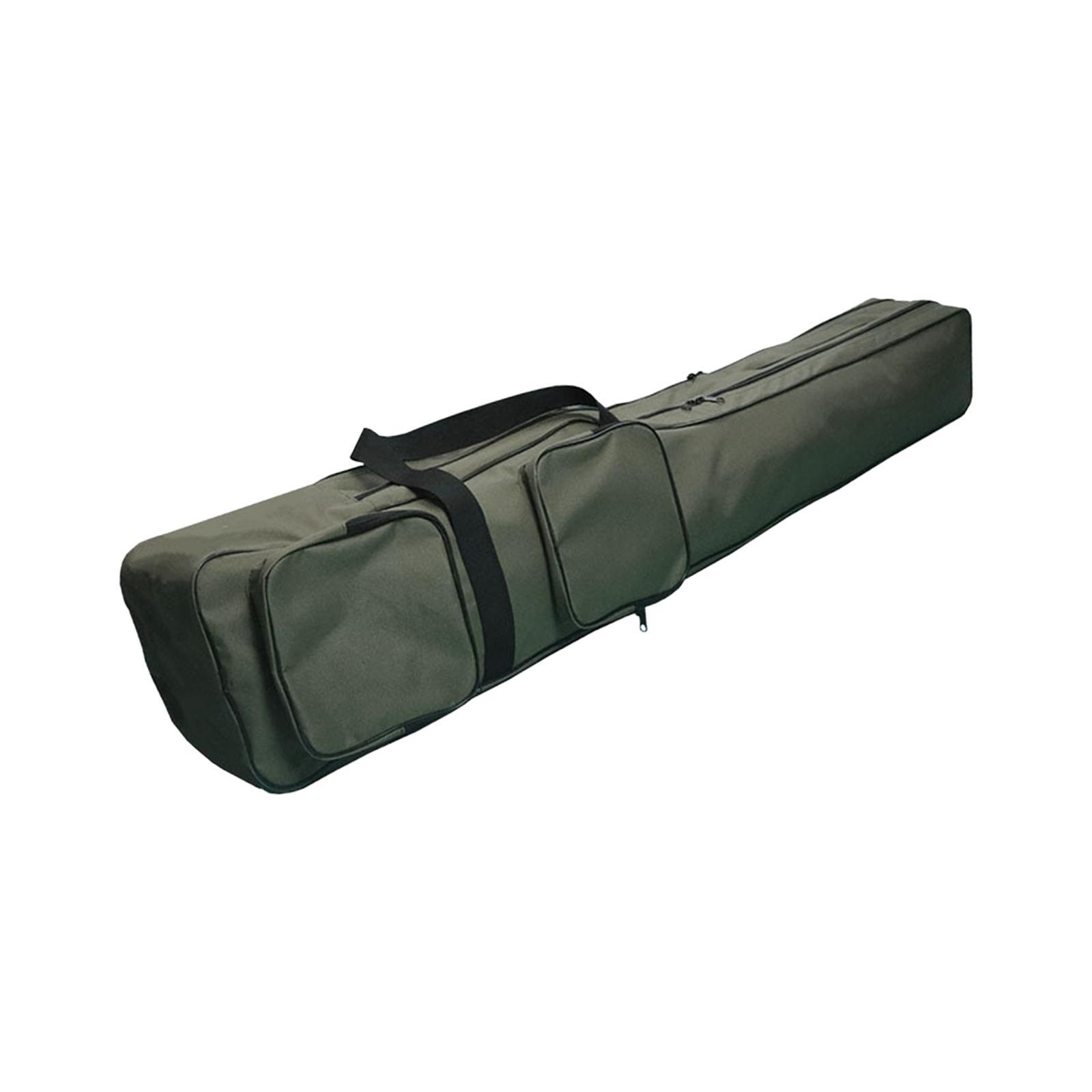 Fishing Rod Case Bag Organizer with Shoulder Strap, Tool Storage Fishing Pole Bag Carrier for Ice Fishing, Fly Fishing Rod, Reel, Tackle, Travel