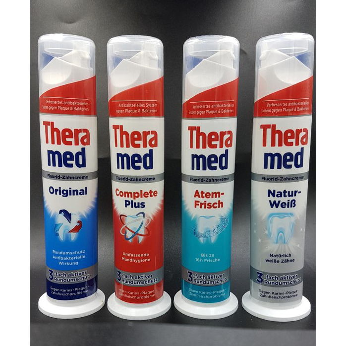 Kem đánh trắng răng Theramed ngừa sâu răng, tránh hôi miệng Đức 100ml