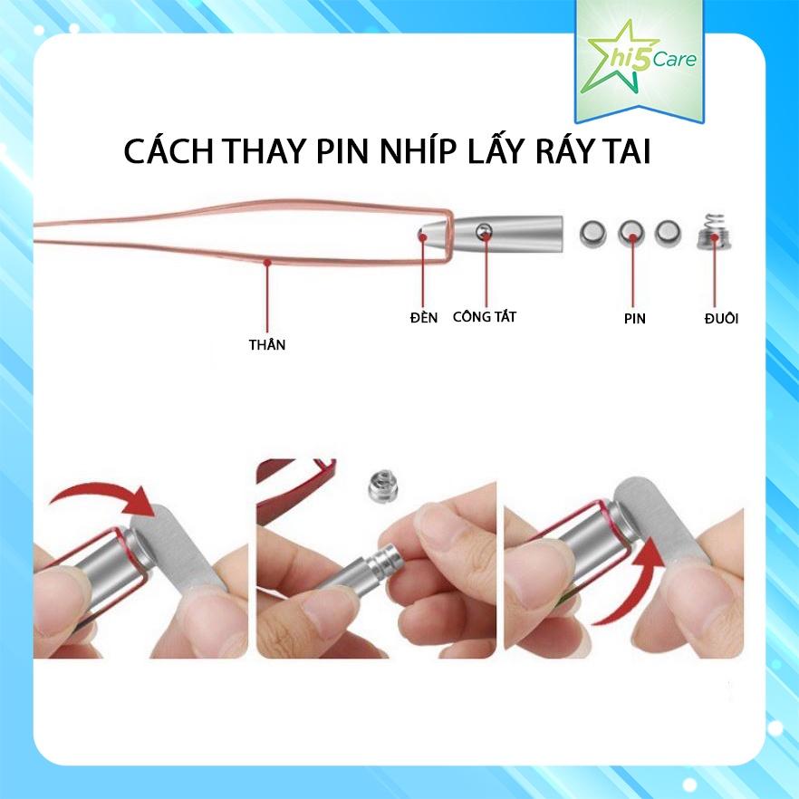 Bộ lấy ráy tai, dụng cụ lấy ráy tai 7 món có đèn soi bên trong tai