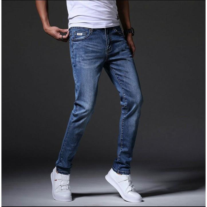 quần jeans nam ống suông cào nhẹ