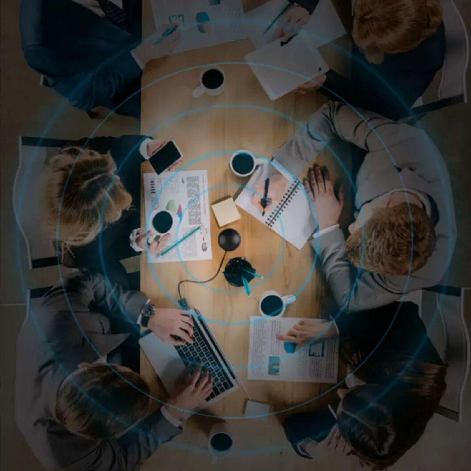 Conference Microphone with 2xUSB 360 Pickup Microphone for Desktop Computer, Laptop