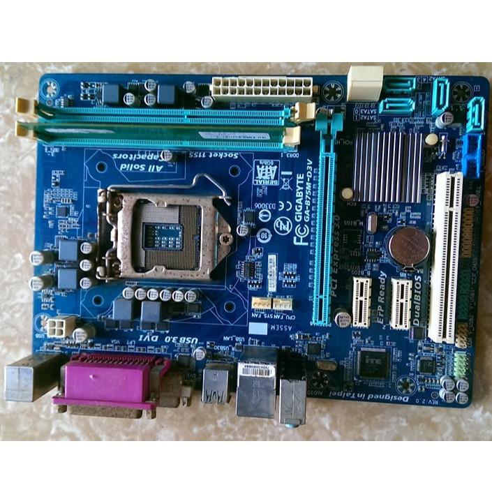 Bo mạch chủ máy tính bàn {Main} Gigabyte GA-B75M-D3V Socket 1155 (Kèm: Chặn (FE), Keo tản nhiệt CPU, Còi, dây SATA)