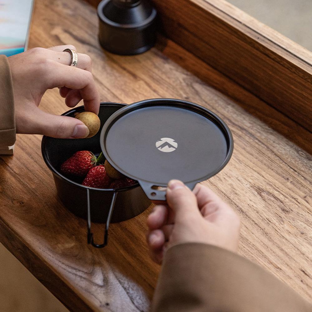 Stainless Steel Titanium Plating Sierra Bowl Lid Tablewear Plates Easy Storage Outdoor Camping Picnic Dinnerwear Sierra Bowl Accessory