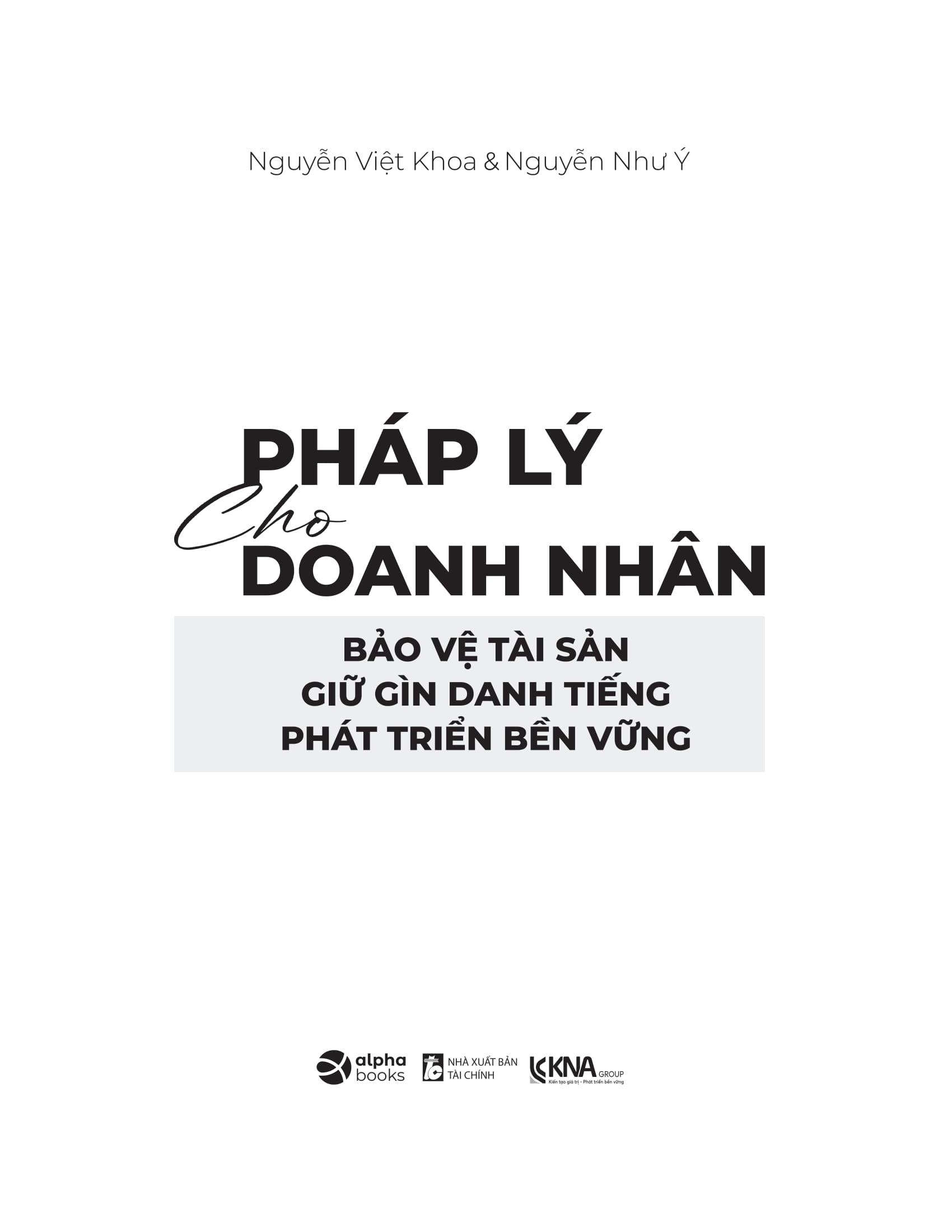 Sách - Pháp Lý Cho Doanh Nhân - Bảo Vệ Tài Sản - Giữ Gìn Danh Tiếng - Phát Triển Bền Vững