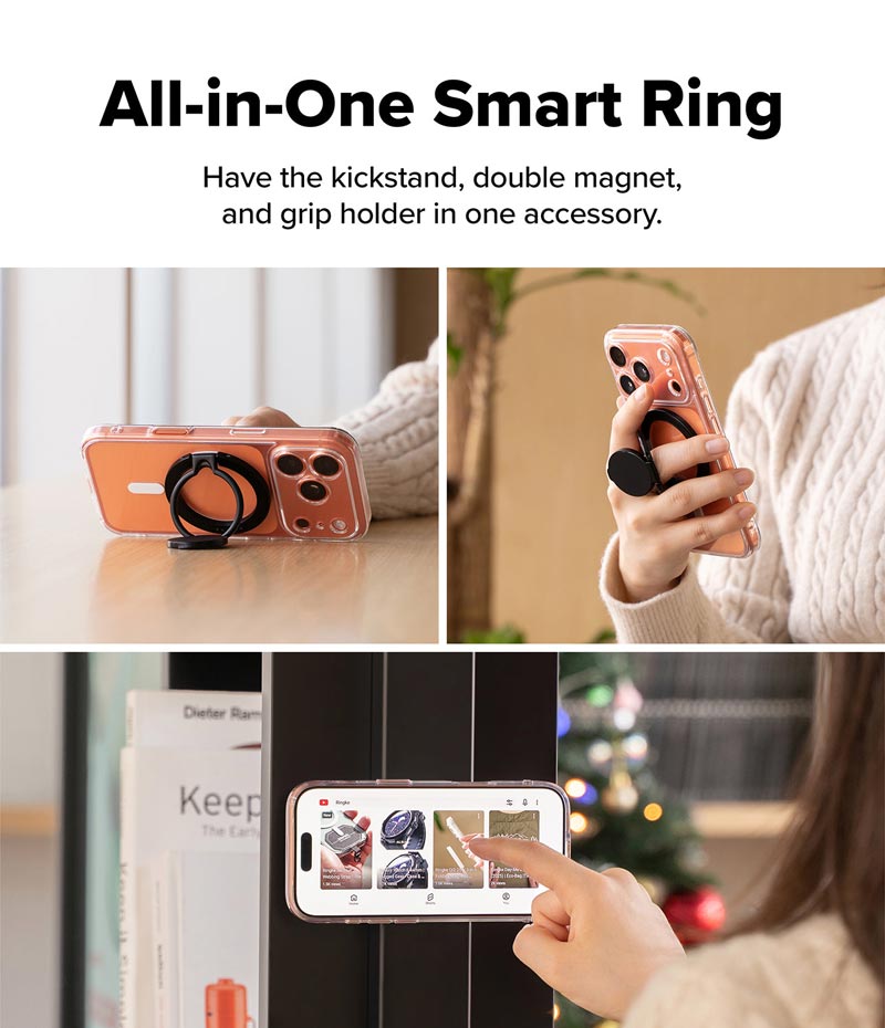 Giá đỡ từ tính RINGKE Dual Magnetic Smart Holder - Hàng Chính Hãng