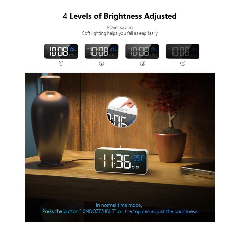 Đồng Hồ Báo Thức Kỹ Thuật Số Đèn LED Để Bàn Trang Trí Nhà Cửa