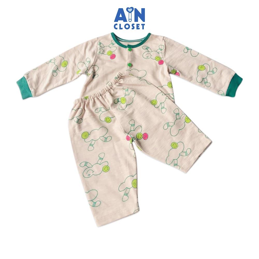 Bộ quần áo dài unisex họa tiết Mây xanh xám thun cotton - AICDBT9SOJV1 - AIN Closet