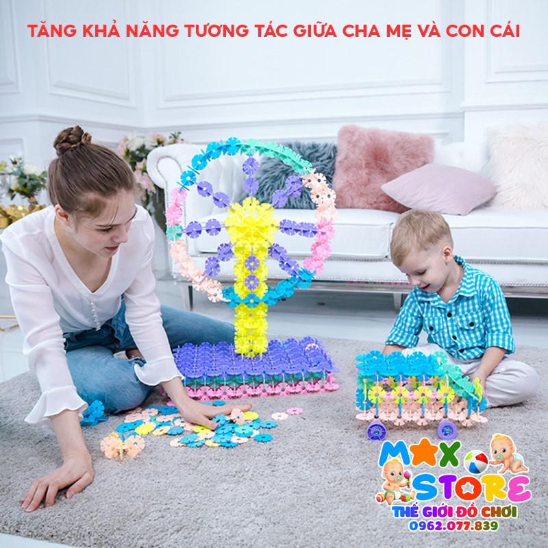 Túi Xếp Hình Hoa Cúc Trơn Nhiều Màu Sắc Cho Bé Chơi Lắp Ghép Sáng Tạo