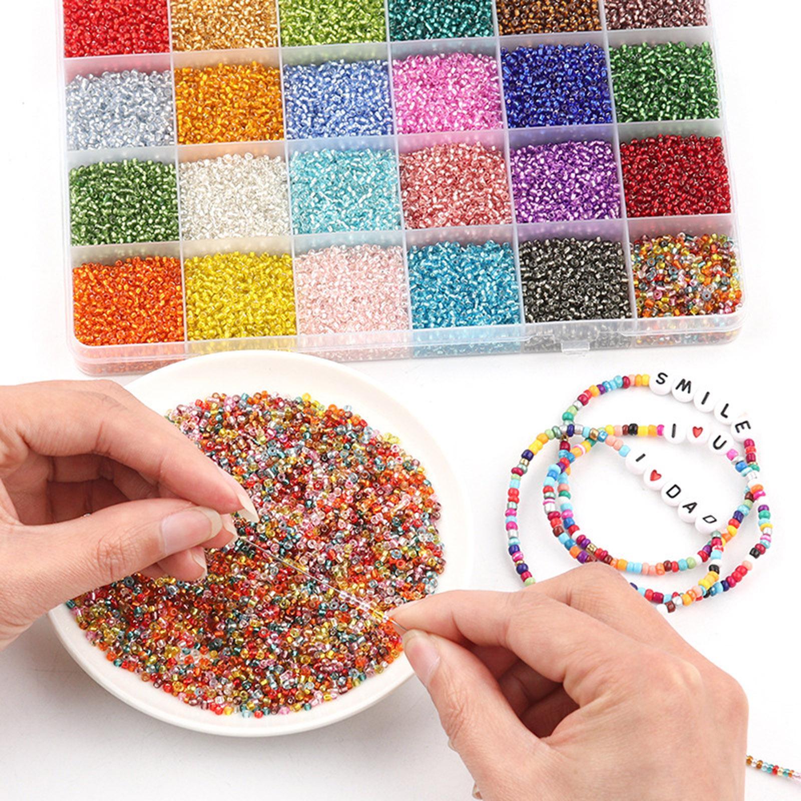 2300x Glass Seed Beads Beads Multicolor Jewelry Making for Art Children