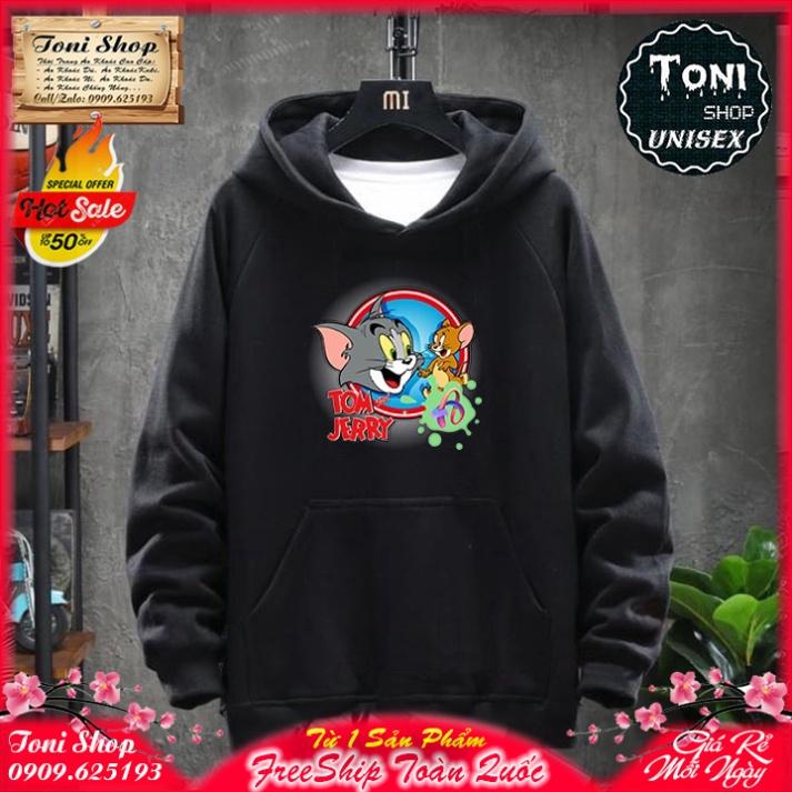 ÁO HOODIE TOM AND JERRY Nỉ Ngoại Cao Cấp - In Pet Siêu Bền Siêu Đẹp (HD6080 - Kèm Ảnh Thật) (TONI SHOP)