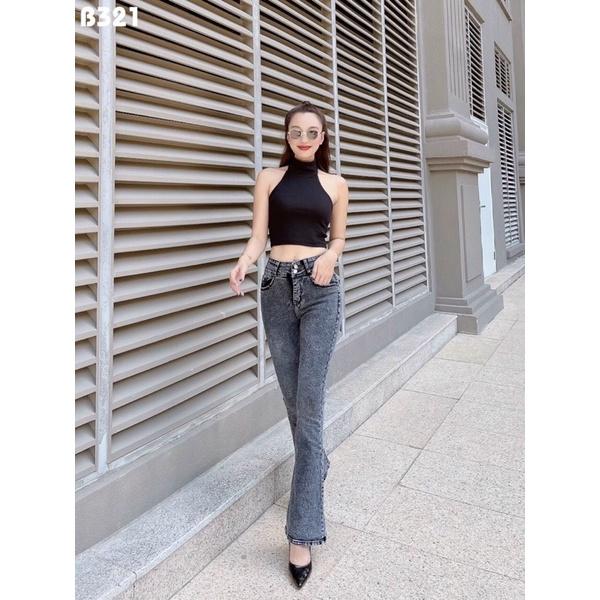 Quần Jeans Nữ Ống Loe Dài Tôn Dáng Chân Dài