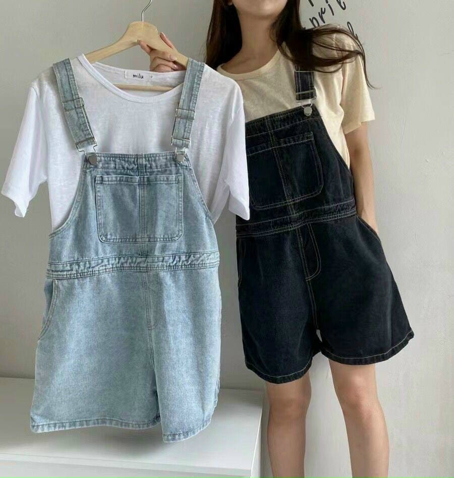 SET QUẦN YẾM ĐẦM YẾM JUMPSUIT ĐỒ BAY NGẮN TRƠN QUẦN ỐNG RỘNG LƯNG CAO DENIM JEANS DẠO PHỐ DỰ TIỆC GIÁNG SINH NOEL