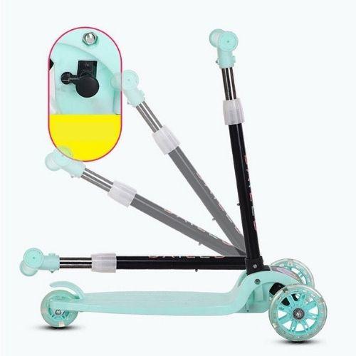 Xe scooter cho bé có đèn phát sáng gấp gọn - Xe trượt Scooter 6 nấc chỉnh độ cao