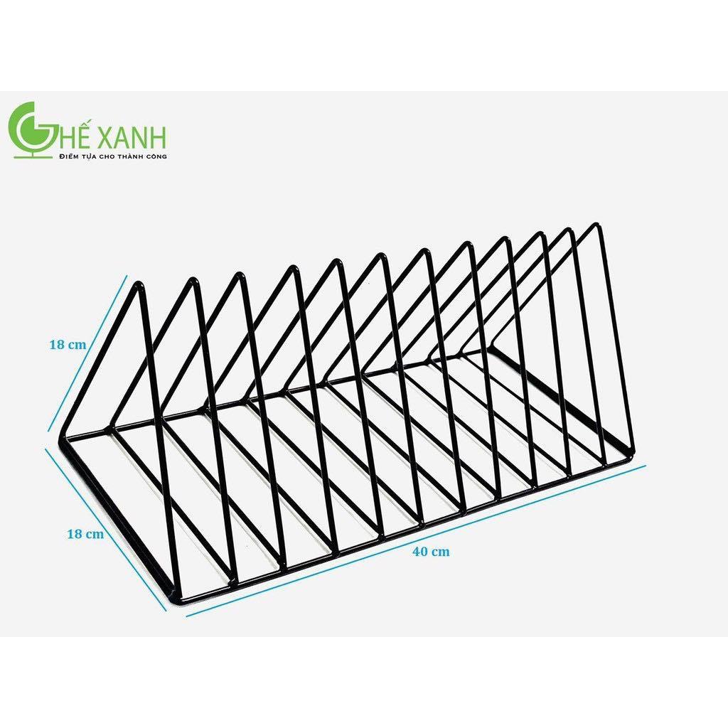 Combo 2 Kệ sách để bàn đa năng hình tam giác - sắt sơn tĩnh điện