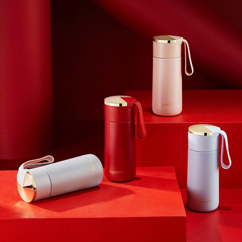 Mini Hồng 180Ml Di Động Bình Giữ Nhiệt Trẻ Em Cách Nhiệt Cup 304 Thép Không Gỉ Tumbler Du Lịch Cốc Cà Phê Termo Acero Inoxidable