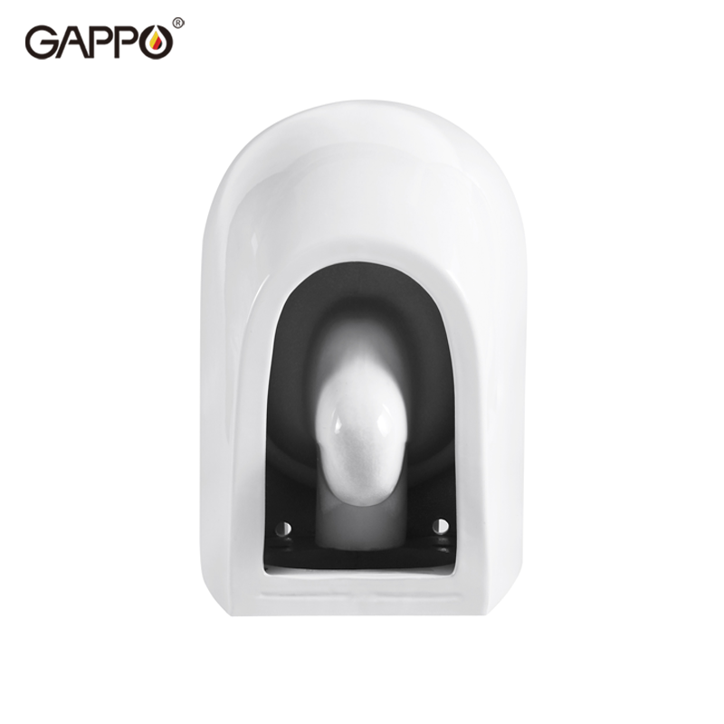 BỒN CẦU TREO TƯỜNG NHẬP KHẨU NGA GAPPO GM102 DÁNG OVAL MEN TUYẾT - HÀNG CHÍNH HÃNG