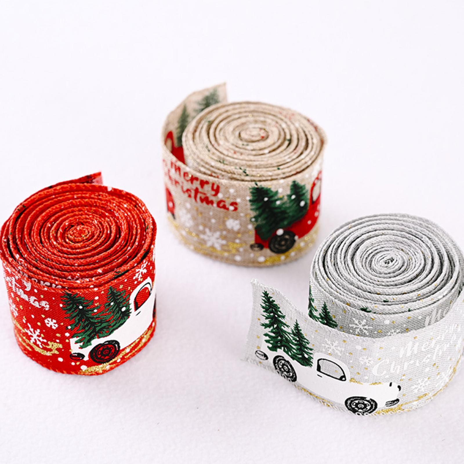 Dải Ruy Băng Trang Trí Cây Thông Giáng Sinh 5M/Cuộn Cho Cây Xmas Crafting