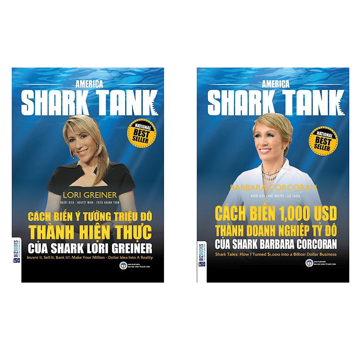 Combo Cẩm Nang Làm Gìau: Cách Biến Ý Tưởng Triệu Đô Thành Hiện Thực Của Shark Lori Greiner + Cách Biến 1.000 USD Thành Doanh Nghiệp Tỷ Đô Của Shark Barbara Corcoran  - Sách Kinh Tế Hay Cho Bạn Đam Mê Làm Gìau