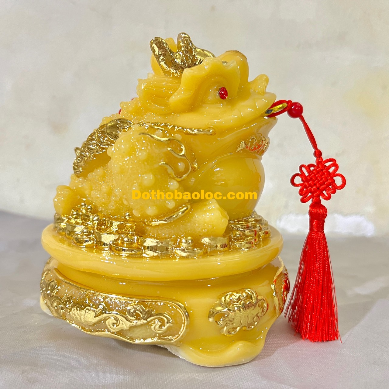 Cóc phong thủy, Thiềm Thừ để trên bàn thờ Thần Tài chiêu tài hút lộc cao 14.5cm Kích cỡ: