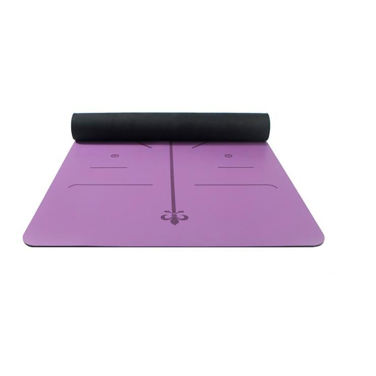 Thảm Tập Yoga Định Tuyến 5mm Cao Su PU Cao Cấp + Túi Đựng