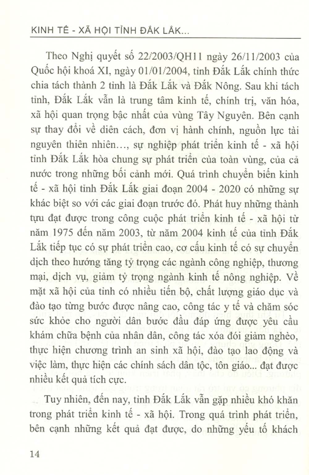 Kinh Tế - Xã Hội Tỉnh Đắk Lắk Từ Năm 2004 Đến Năm 2020