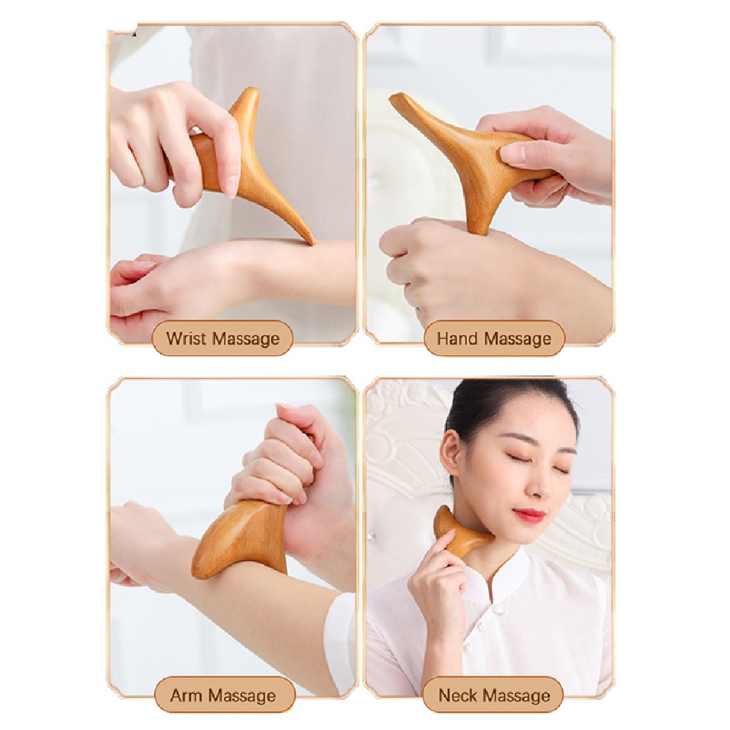 Dụng Cụ Day Ấn Huyệt, Massage , cạo gió bằng gỗ Hình Tam Giác Én Gỗ.Cưu gỗ khai huyệt Giảm Căng Thẳng, Lưu Thông Máu Huyết.