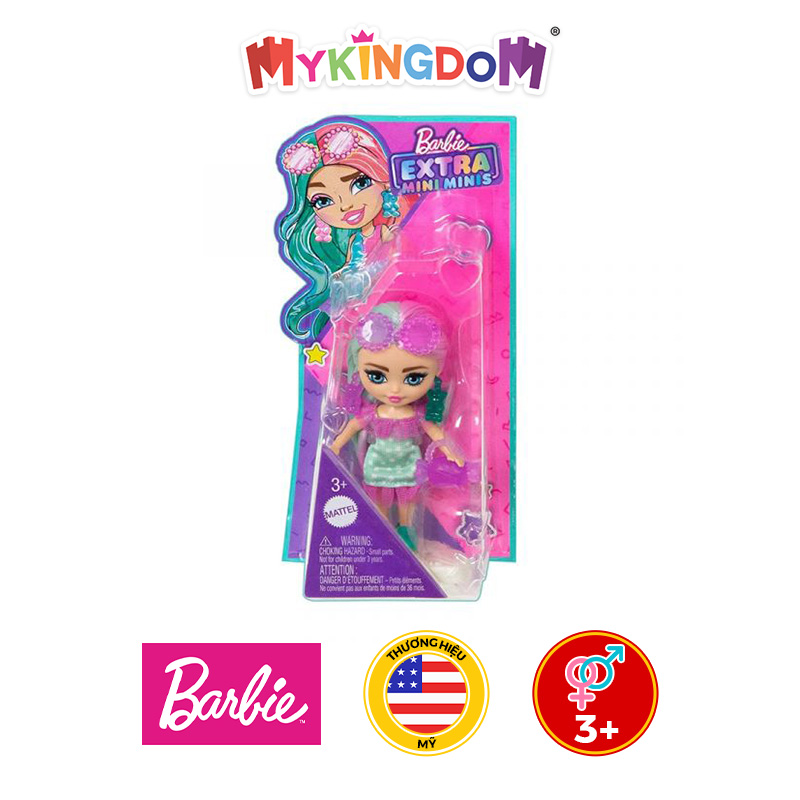 Đồ Chơi BARBIE Búp Bê Barbie Mini Mini Extra - Turquoise / Pink Candy HPH21/HLN44