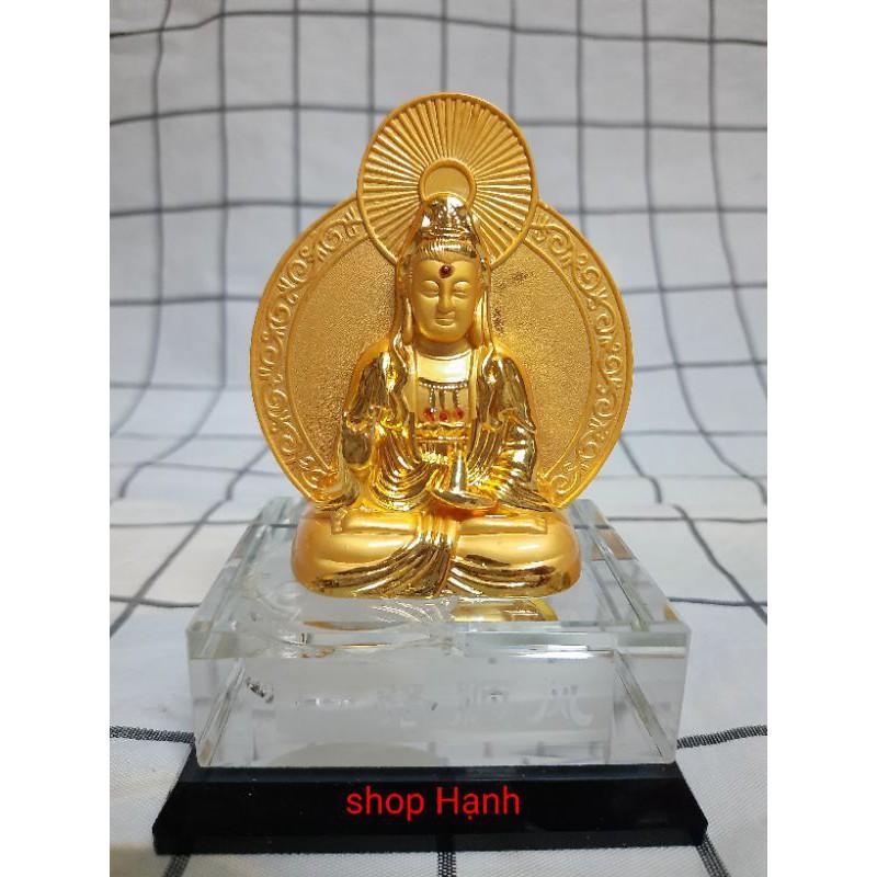 Tượng Phật Quan Âm 2 mặt nhỏ xi vàng