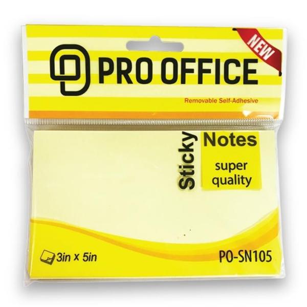 Giấy Note Pro Office - 5x3in PO-SN105-3SN0004 - Màu Vàng