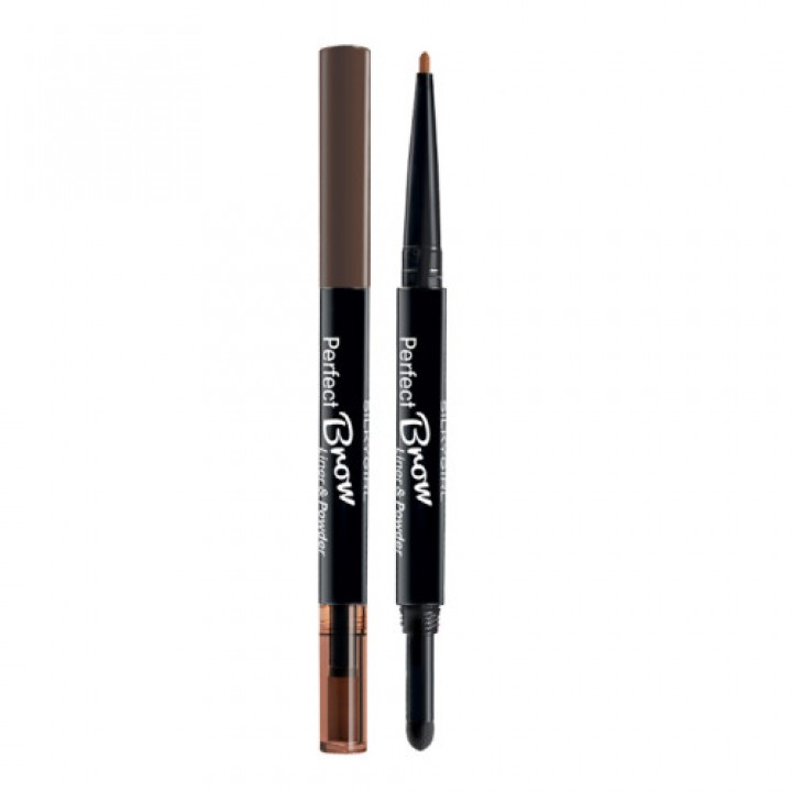 SILKYGIRL CHÌ ĐỊNH HÌNH MÀY 2 ĐẦU PERFECT BROW LINER &amp; POWDER 01 NATURAL BROWN