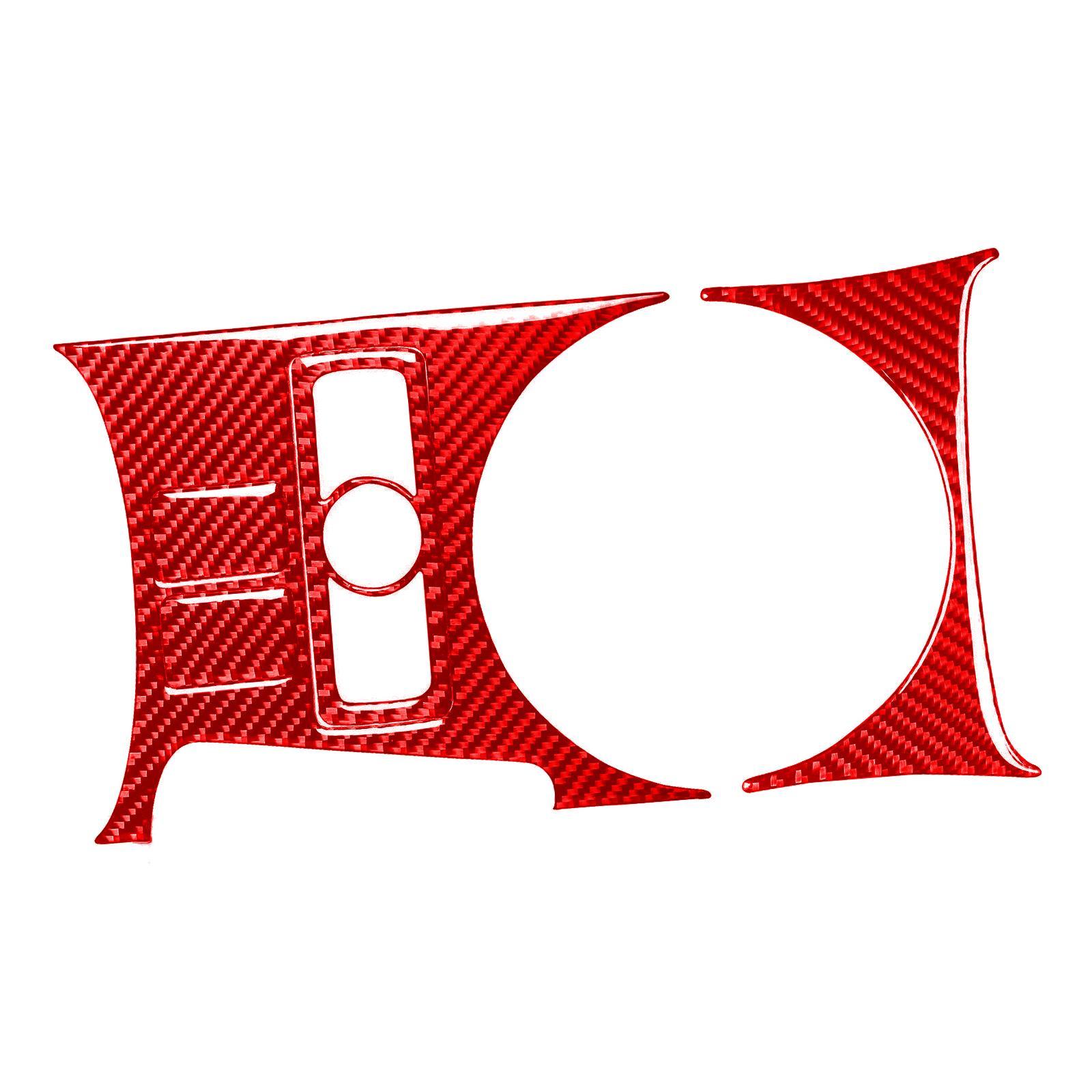 Carbon Fiber Center Console Gear  Panel Cover Replacement for