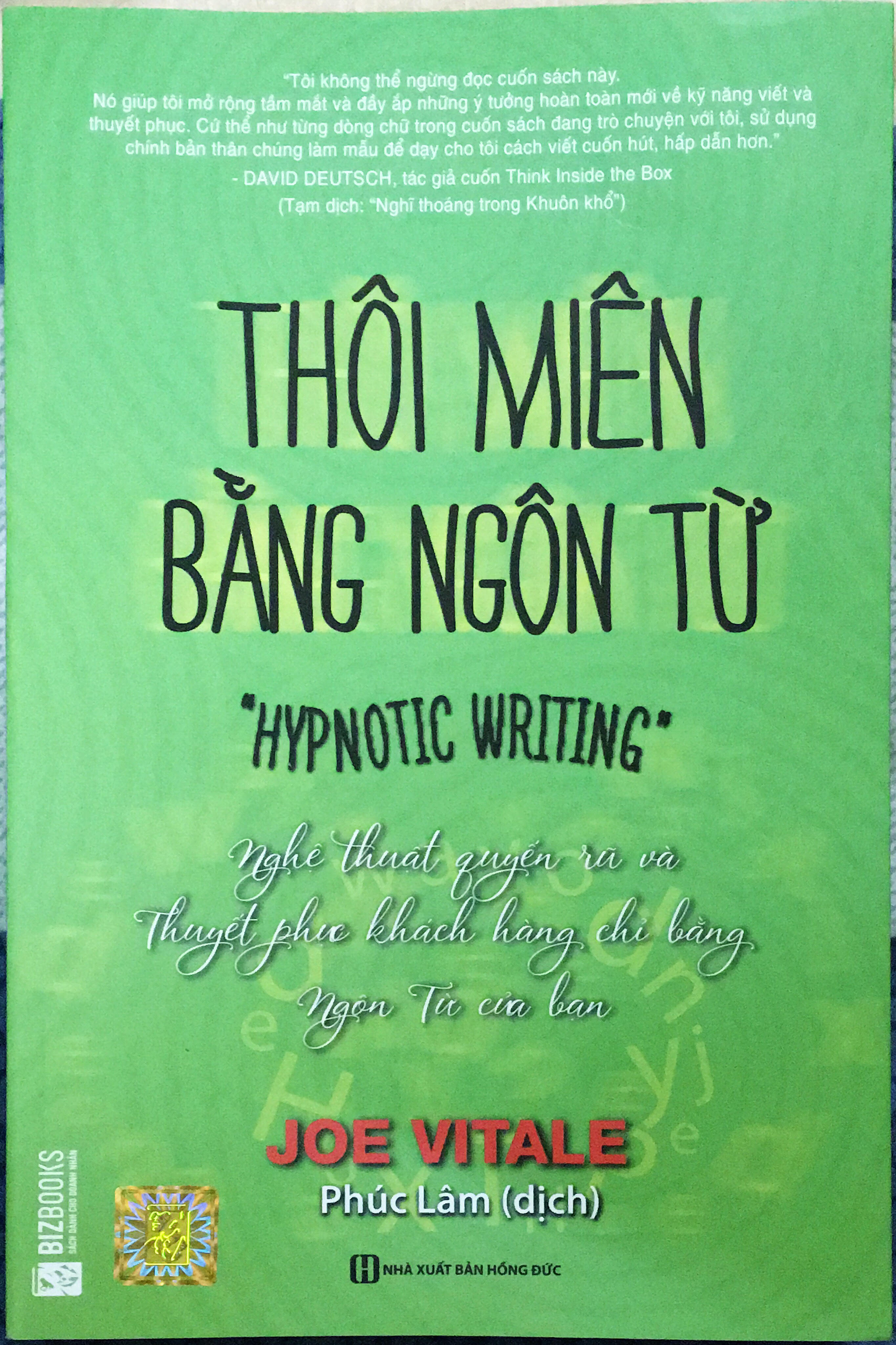 Thôi Miên Bằng Ngôn Từ ( tái bản 2018 ) tặng kèm 1 bookmar hình ngẫu nhiên như hình