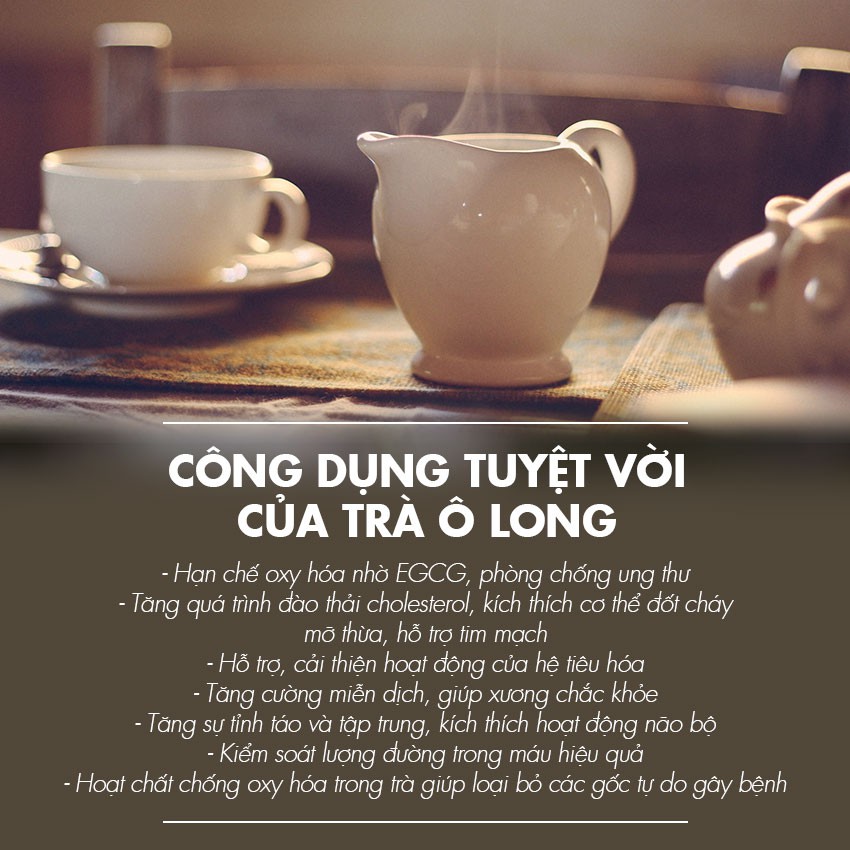 Trà Ô Long L742 Dotea 50g - Trà Olong Nước Vàng Ánh Kim Hương Hoa Lan Đặc Trưng