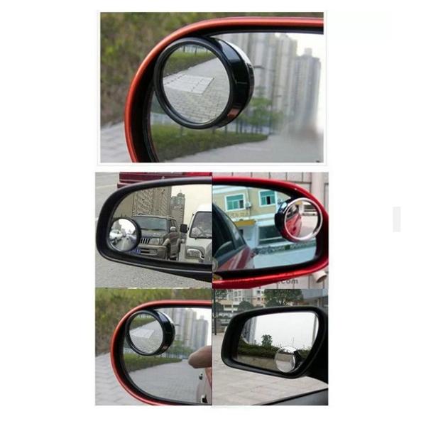 Bộ 2 gương phụ cầu lồi gắn gương chiếu hậu dành cho xe ô tô 7 - 9 Chỗ (Đen)