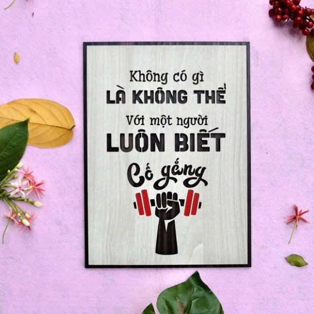 Tranh động lực CARINA T023- Không có gì là không thể với người luôn biết cố gắng