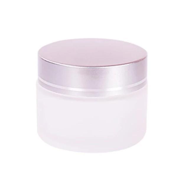 Hũ Chiết Mỹ Phẩm 10g Thủy tinh đục Nắp bạc