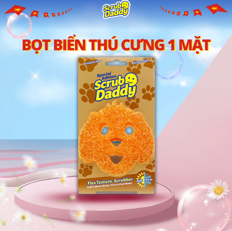 [Phiên Bản Thú Cưng] Miếng rửa chén bọt biển Scrub Daddy - Scrub Mommy phiên bản giới hạn