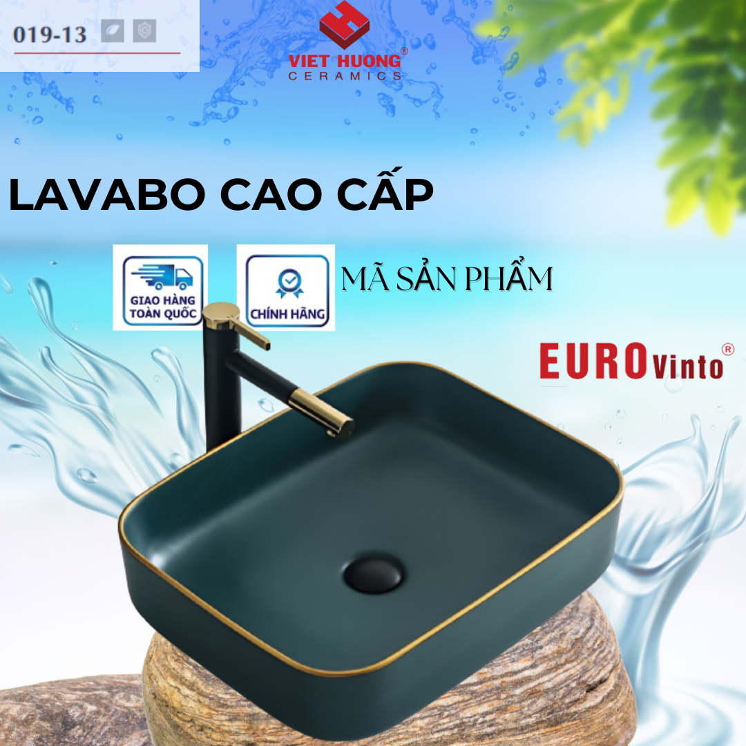 CHẬU RỬA MẶT LAVABO EUROVINTO CAO CẤP 3 MÀU MÃ 019-13