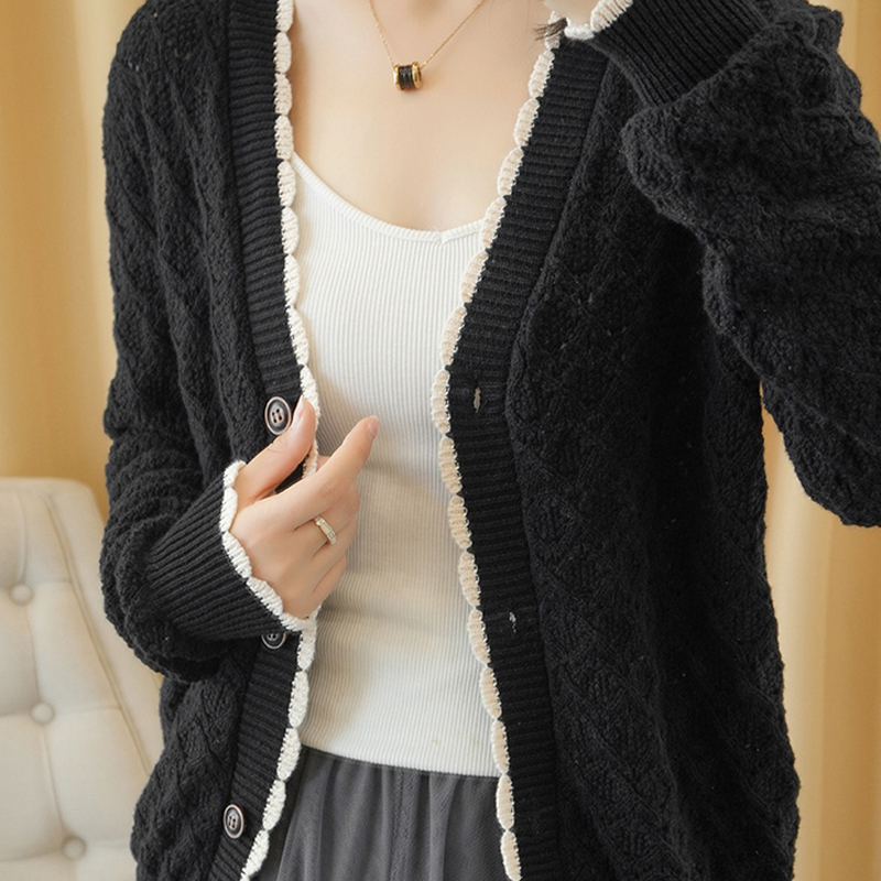 Áo cardigan len nữ dáng ngắn phong cách Hàn Quốc chất len mềm mại siêu xinh