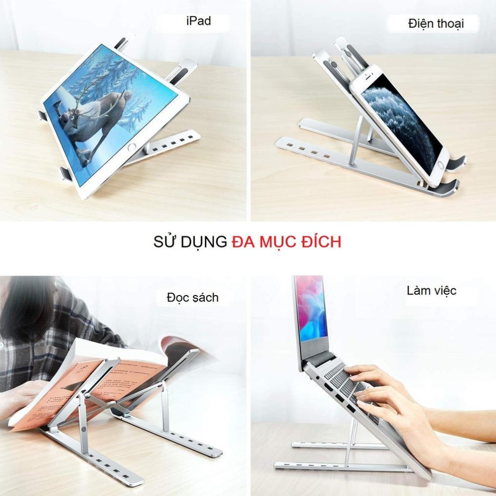 Bàn kê laptop giá đỡ ipad điều chỉnh 7 chế độ gấp gọn tiện dụng hợp kim nhôm siêu chắc