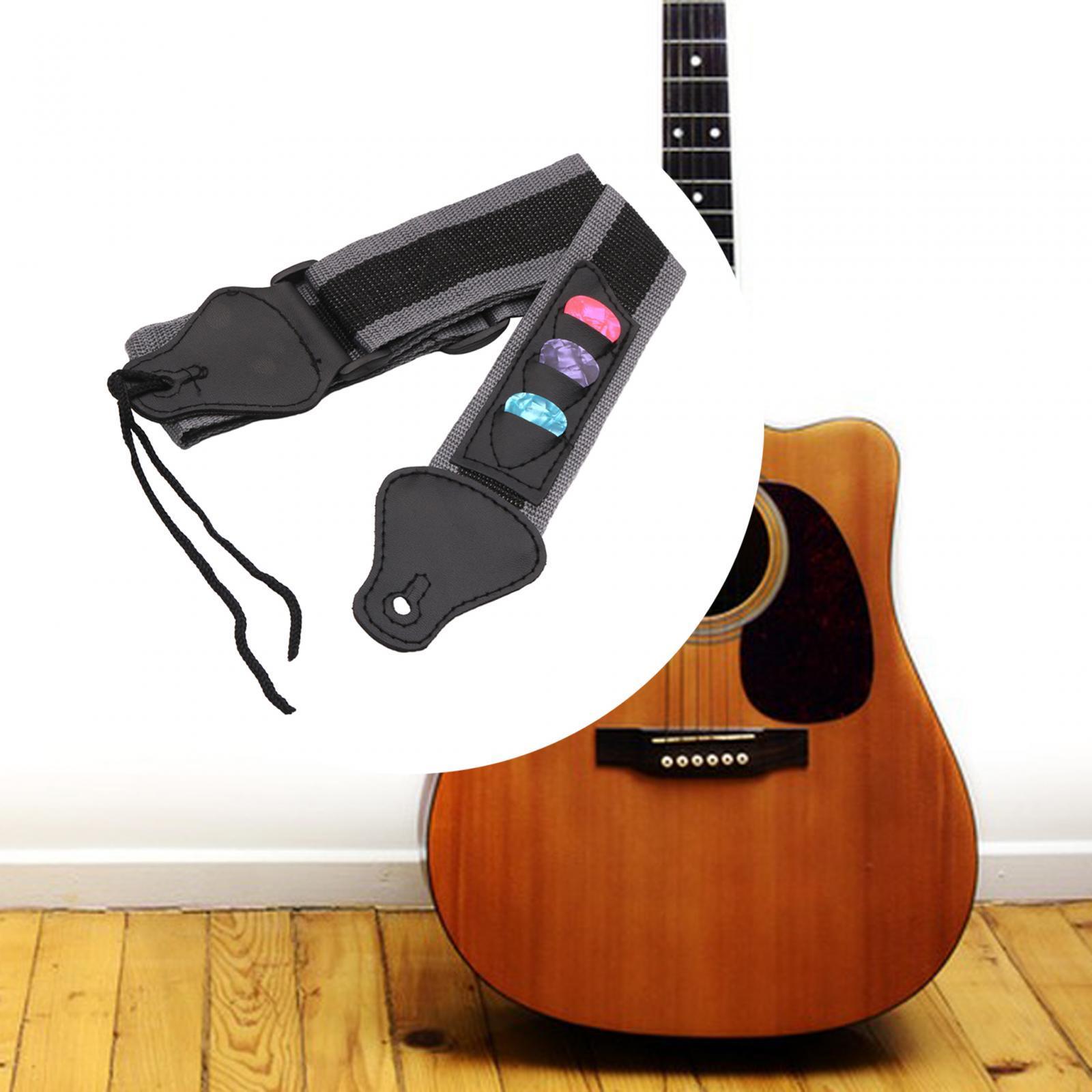Guitar Strap 90cm-130cm with 3 Guitar Picks Adjustable for Banjos Acoustic Guitar Classical Guitars Electric Guitar Mandolins