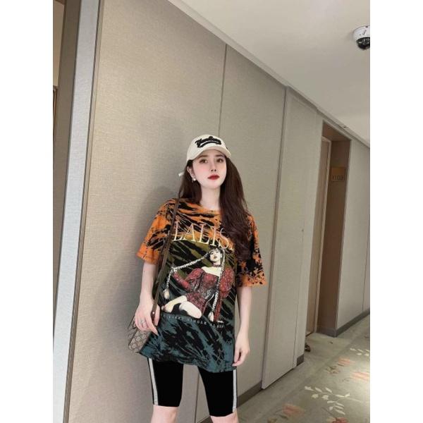 Bộ đồ nữ in họa tiết cô gái siêu xinh hàng chuẩn shop