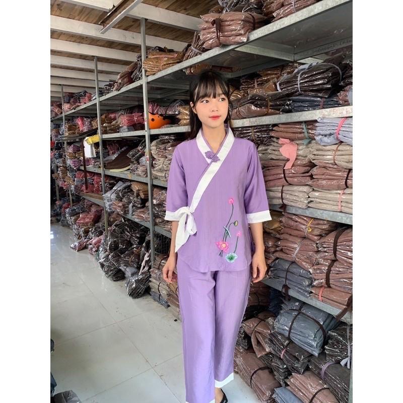 ĐỒ LAM ĐI CHÙA Xéo Nơ Hoa Sen Tơ