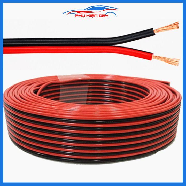 Cuộn 100 mét dây điện đôi đen đỏ đủ loại 18AWG-20AWG-22AWG-26AWG