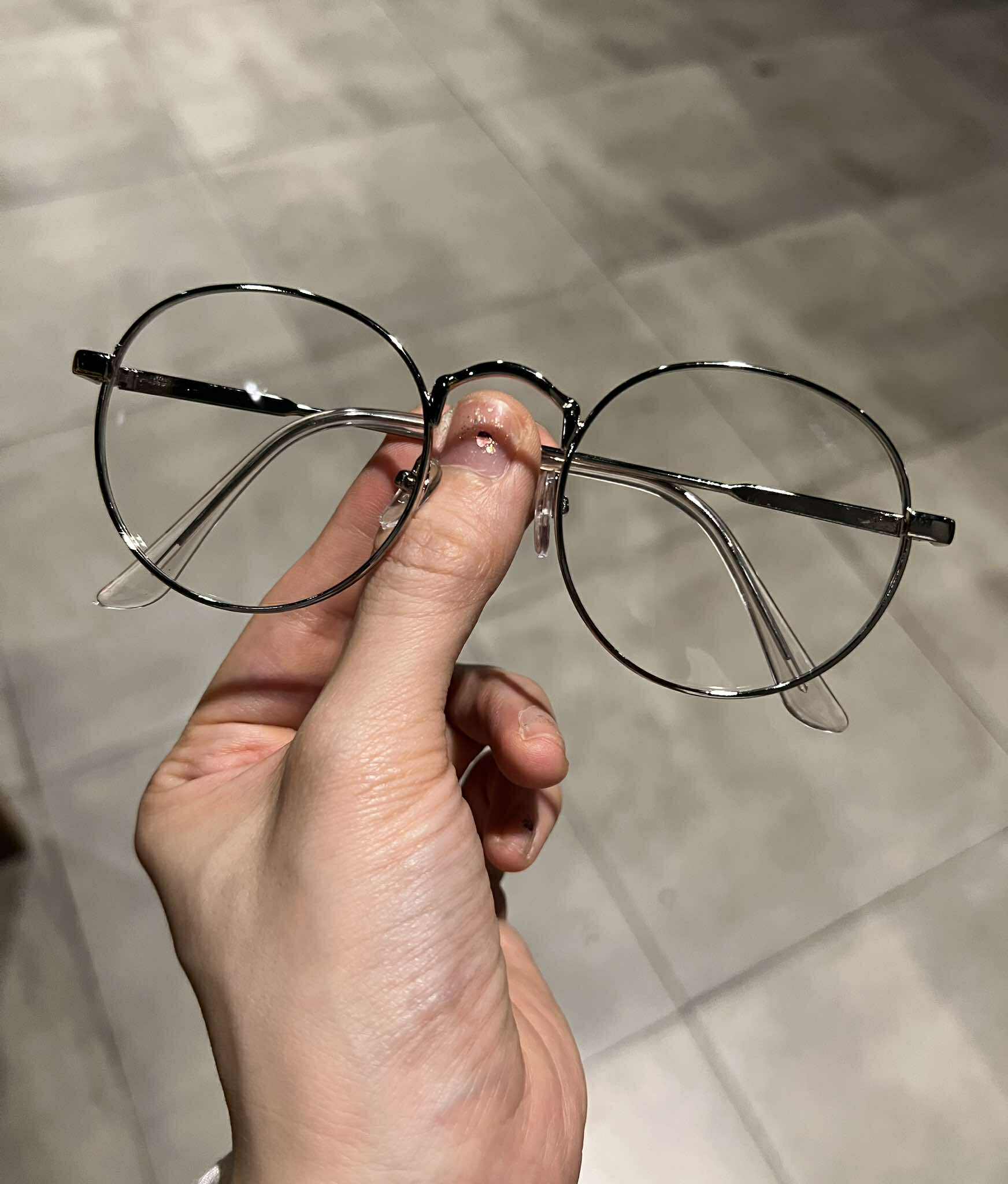 Kính vintage mắt tròn nhỏ gọng kim loại cho nam nữ