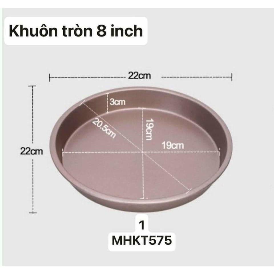 Bộ khuôn bánh 5 cái chống dính bằng thép carbon màu vàng đồng nướng bánh ngon đẹp nướng mọi loại bánh