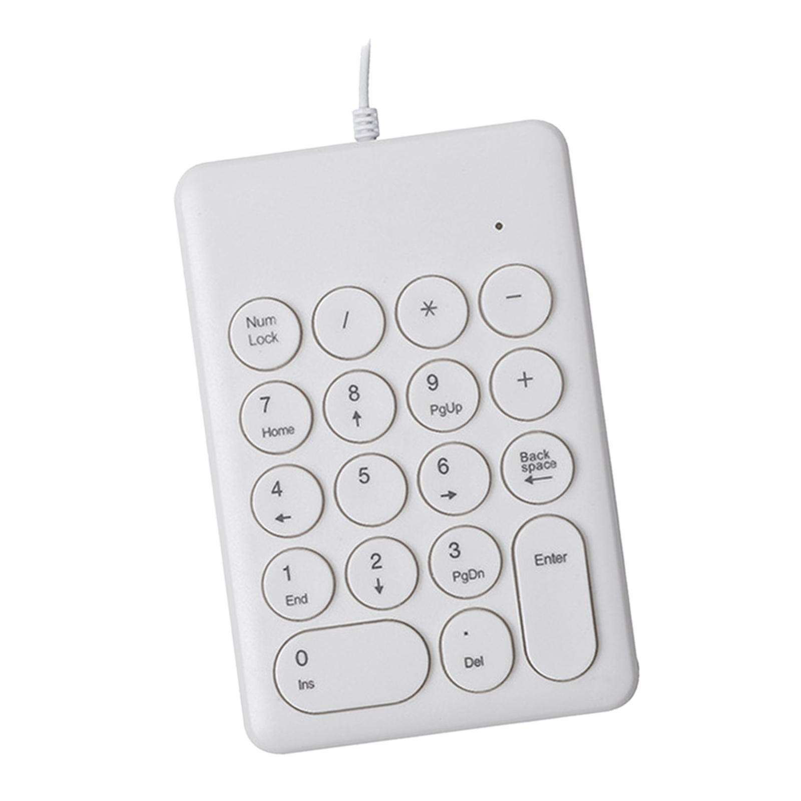 Wired USB Numeric Keypad 18 Keys Stylish Faster Data Input Easy Carry for Laptop Desktop