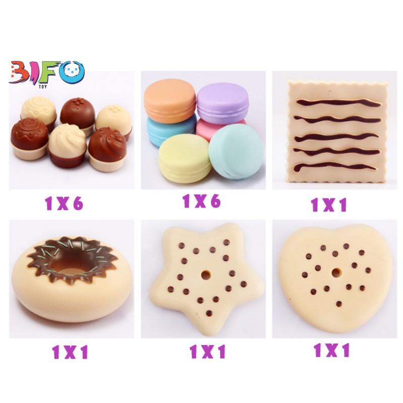 Đồ chơi cắt bánh sinh nhật 3 tầng 23 chi tiết mô phỏng bánh Macarons bánh quy đồ chơi cho trẻ em